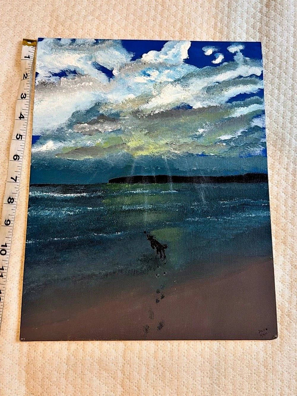 Original Seascape Painting in Blue & Green